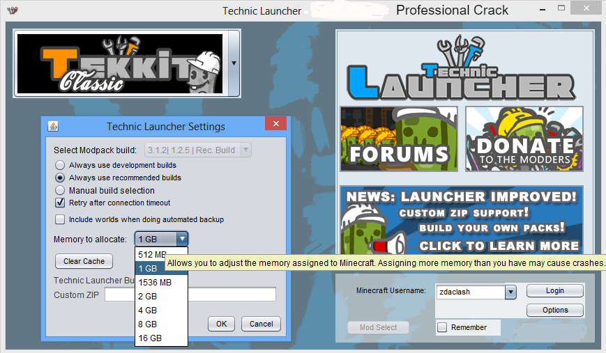 Technic launcher